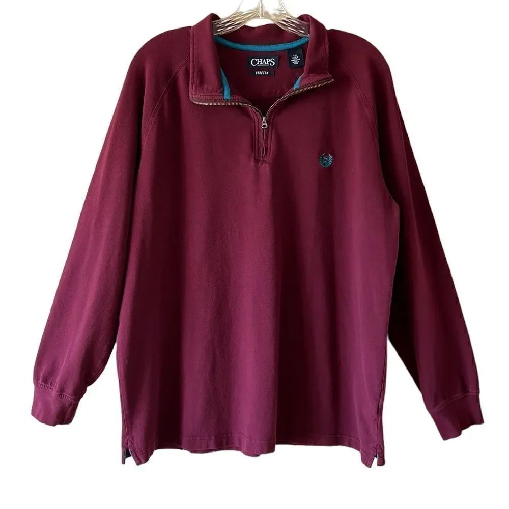 Chaps Mens 1/4 ZIP Pullover